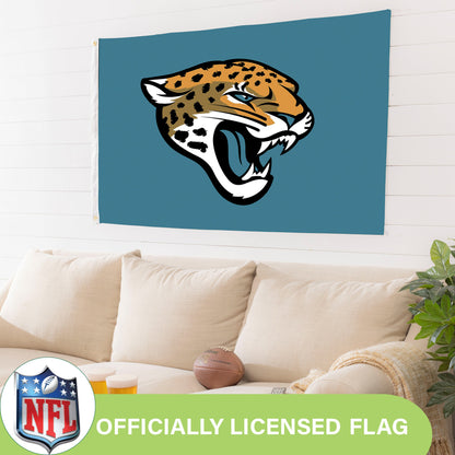 Jacksonville Jaguars Single Sided Flag w/ 2 Grommets, 3'x5'