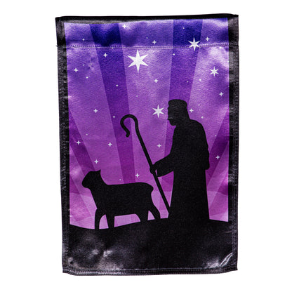 Nativity Reversible Lustre Garden Flag