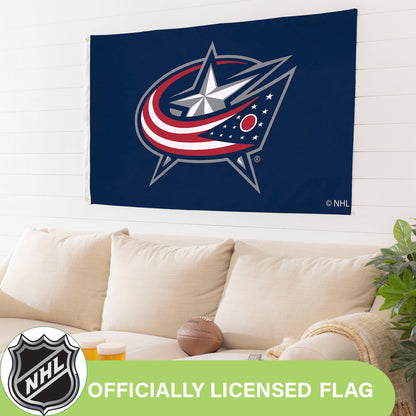 Columbus Blue Jackets Single Sided Flag w/ 2 Grommets, 3'x5'