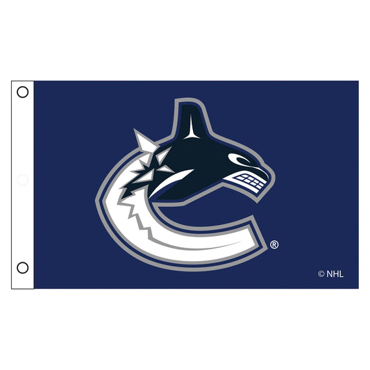 Vancouver Canucks Single Sided Flag w/ 2 Grommets, 3'x5'