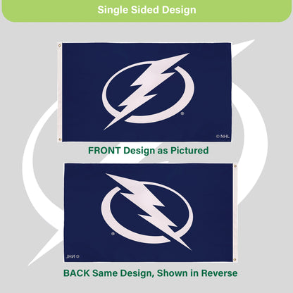 Tampa Bay Lightning Single Sided Flag with 2 Grommets, 3'x5'