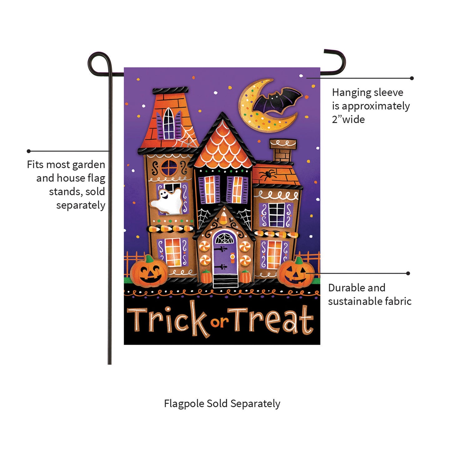 Trick or Sweets Lustre Garden Flag