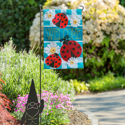 Gnome Laser Cut Garden Flag Stand