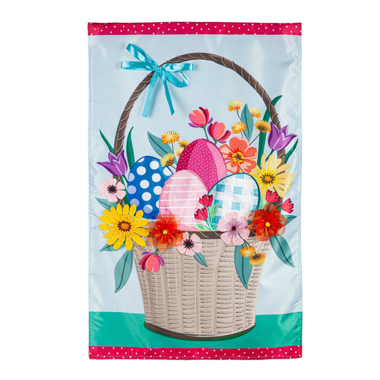 Easter Basket Applique House Flag