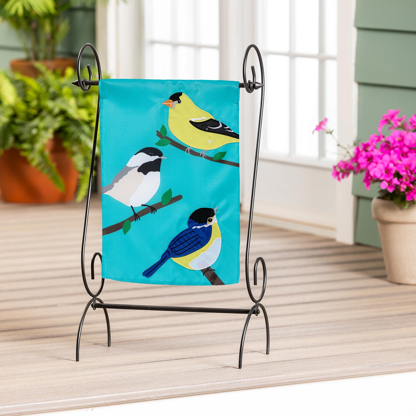 Songbirds Basic Applique Garden Flag