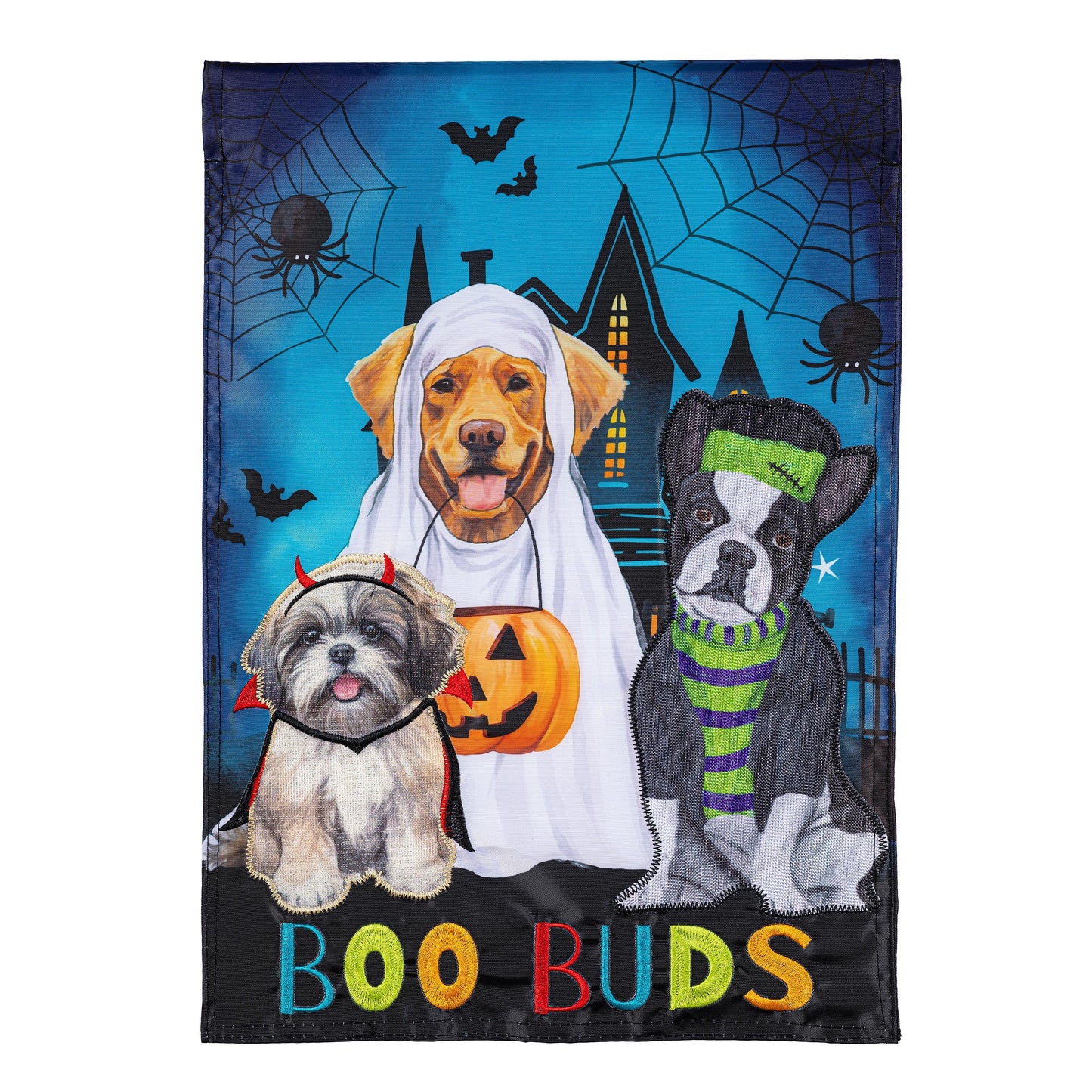 Boo Buds Applique Garden Flag