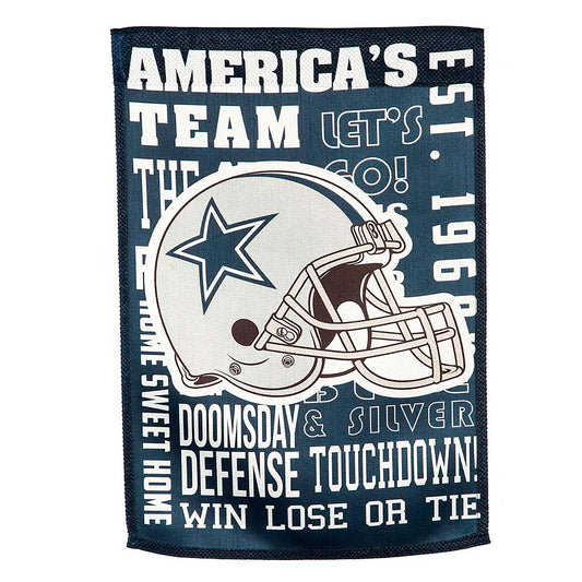 Double-Sided Fan Rules NFL Team Pride Sueded House Flag, Dallas Cowboys