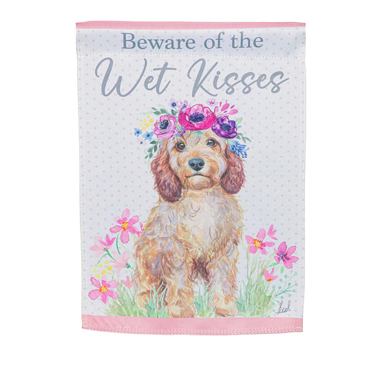 Beware Of The Wet Kisses Suede House Flag