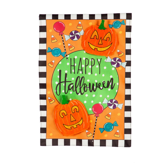 Happy Halloween Celebration Garden Applique Flag
