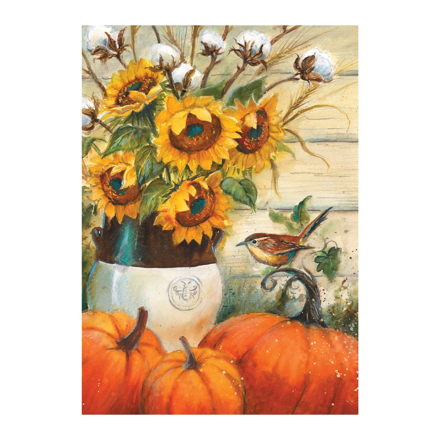 Cotton & Sunflowers Suede House Flag