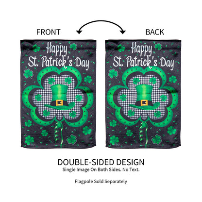Welcome St. Pats Lustre Garden Flag