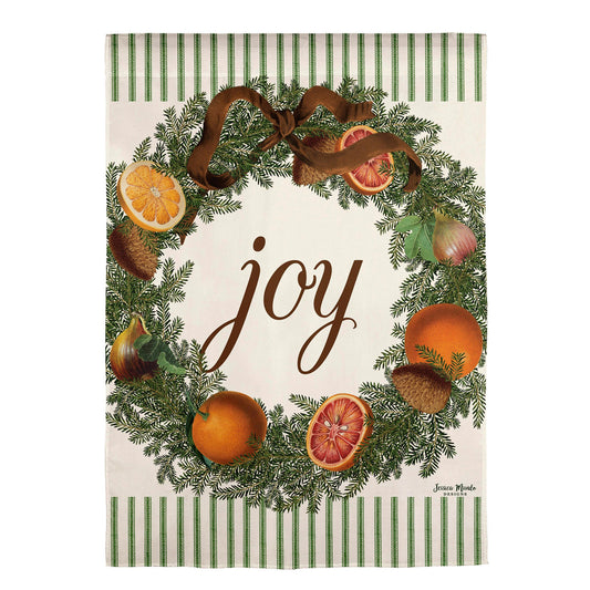 Joy Wreath Moire House Flag