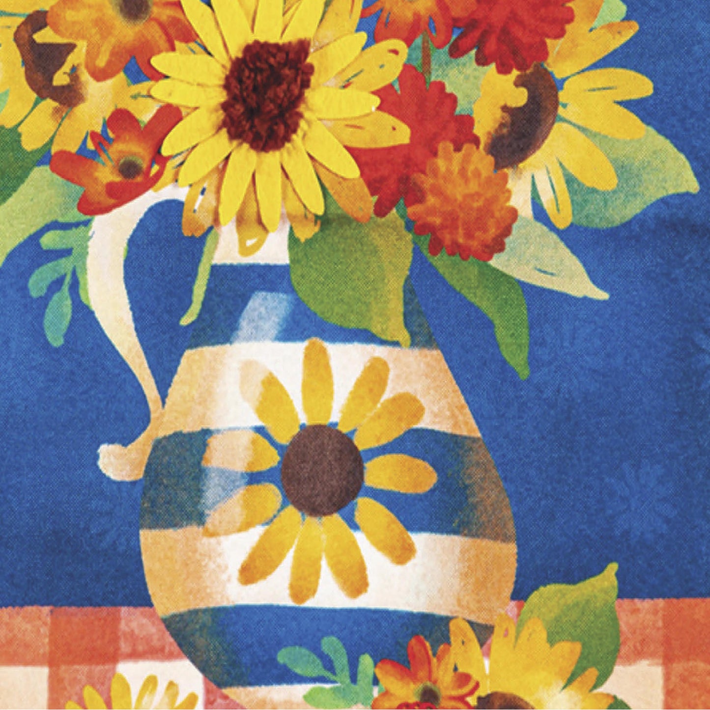 Blessed Floral Arrangement Garden Linen Flag