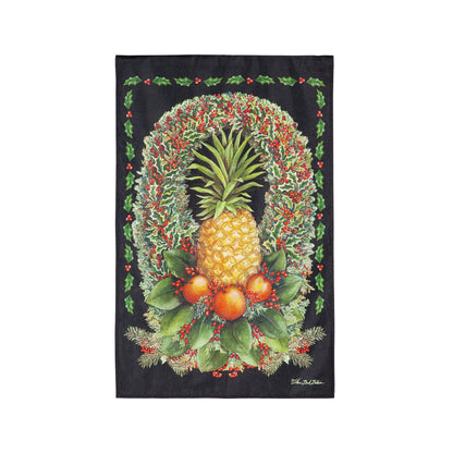 Christmas Pineapple Wreath Burlap House Flag