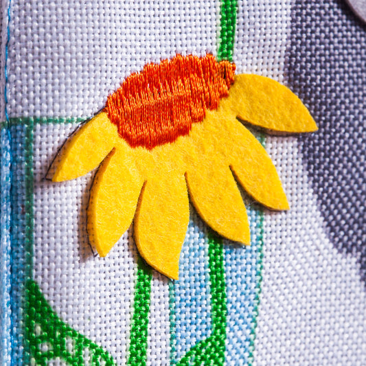 Portly Birds Garden Burlap Flag