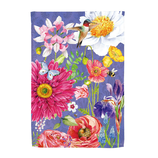 English House Florals Suede House Flag