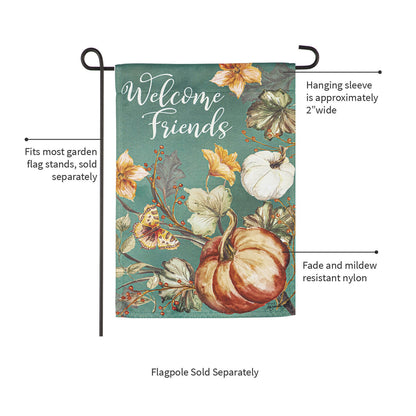 Autumn Vines Garden Suede Flag
