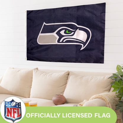 Seattle Seahawks Single Sided Estate Flag with 2 Grommets, 3'x5'