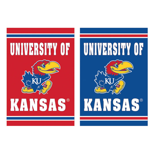 University of Kansas Embossed Suede House Flag