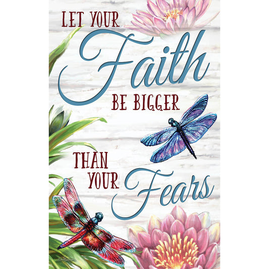Let Your Faith Be Bigger Than Your Fear Burlap House Flag