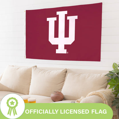 3'x5' Single Sided Flag w/ 2 Grommets, Indiana University