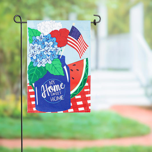 My Home Sweet Home Garden Burlap Flag