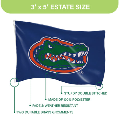 University of Florida Single Sided Flag w/ 2 Grommets, 3'x5'