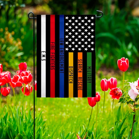 Responders Thin Line Garden Suede Flag