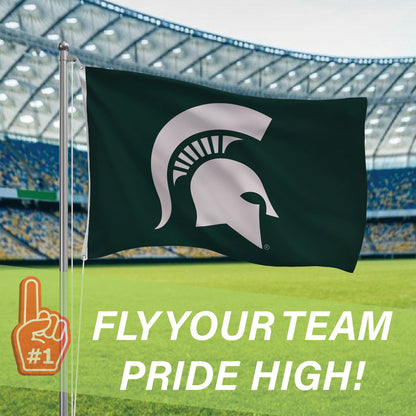 Michigan State University Single Sided Estate Flag with 2 Grommets, 3'x5'