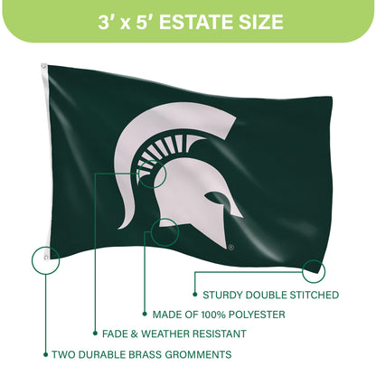 Michigan State University Single Sided Estate Flag with 2 Grommets, 3'x5'