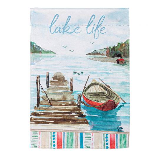 Lake Love Suede House Flag
