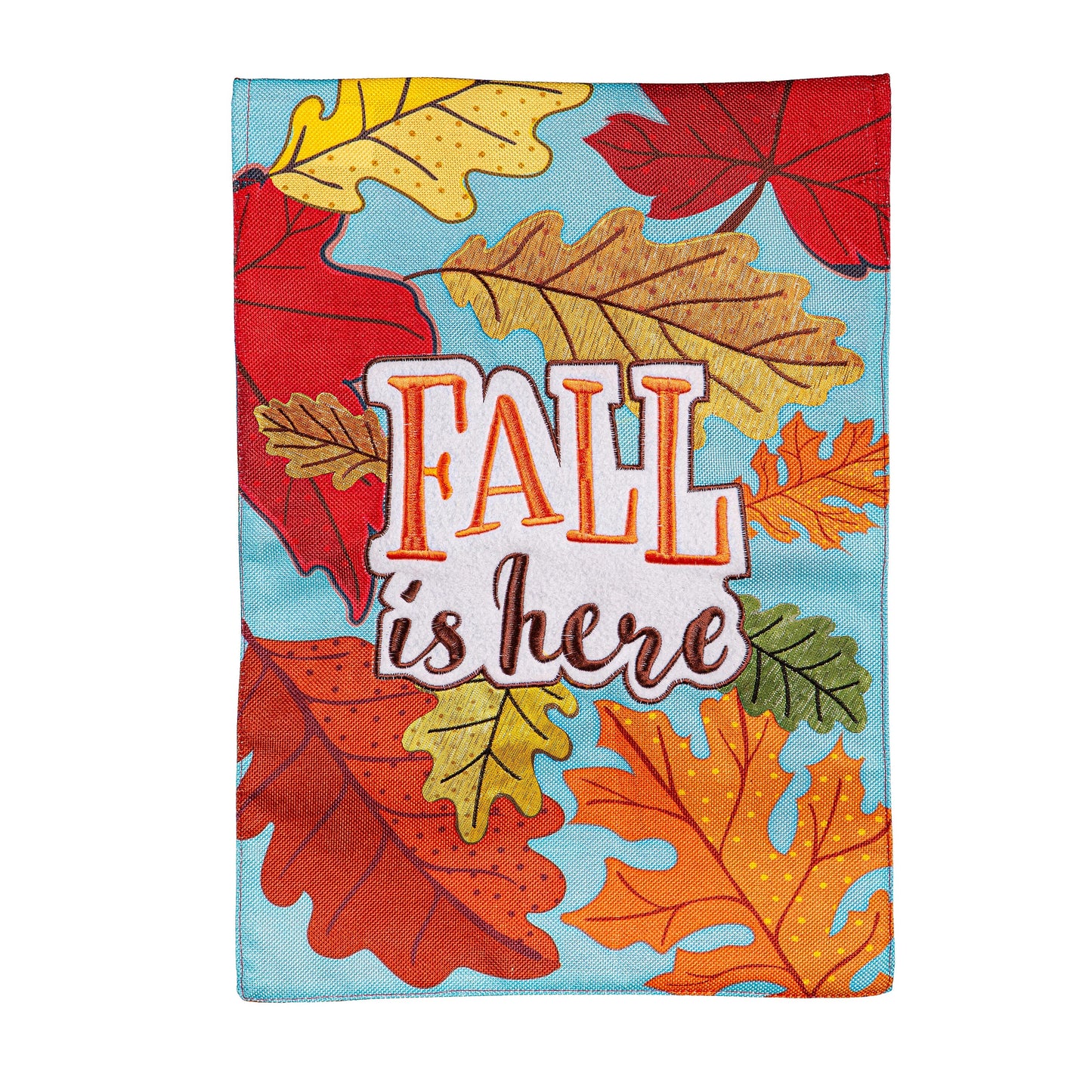 Fall Is Here Burlap House Flag