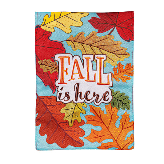 Fall Is Here Burlap House Flag