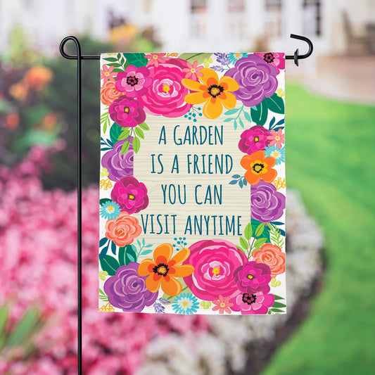 A Garden is a Friend Garden Applique Flag