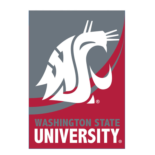 Washington State University Burlap Flag House Size