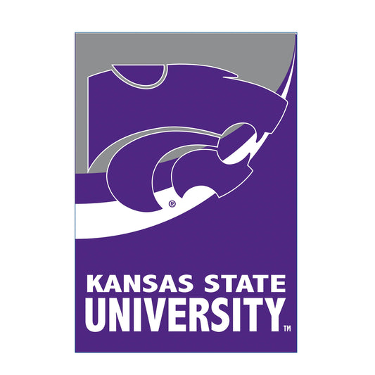 Kansas State University Burlap House Flag