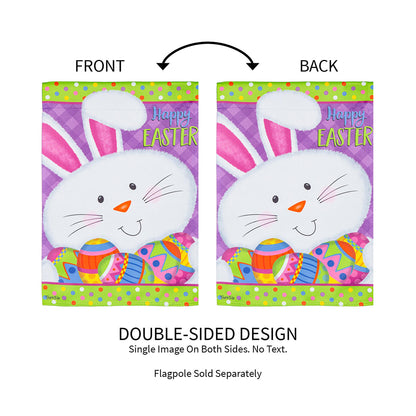 Easter Bunny Suede Garden Flag