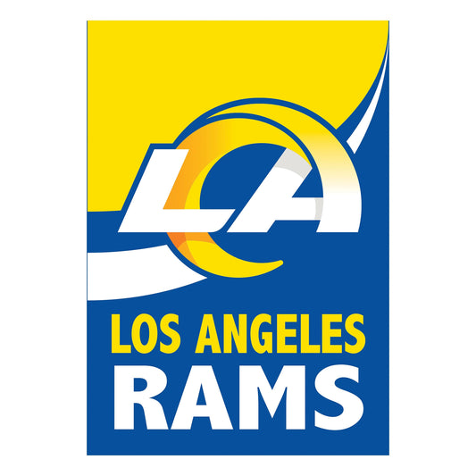 Los Angeles Rams Burlap Flag House Size