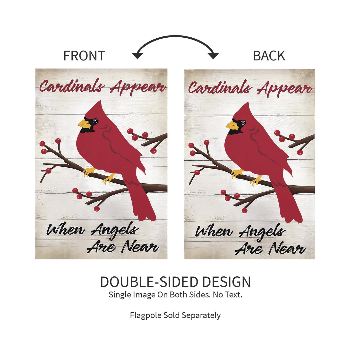 When Angels are Near Applique Garden Flag