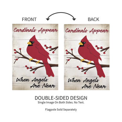 When Angels are Near Applique Garden Flag