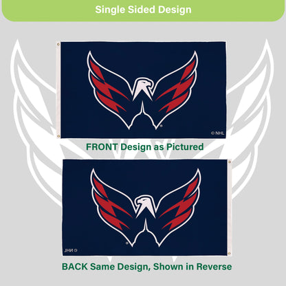 3'x5' Single Sided Flag w/ 2 Grommets, Washington Capitals