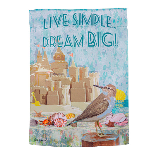 Live Basic Dream Big Suede House Flag
