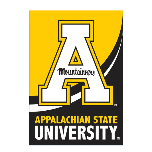 Appalachian State University Burlap Flag House Size