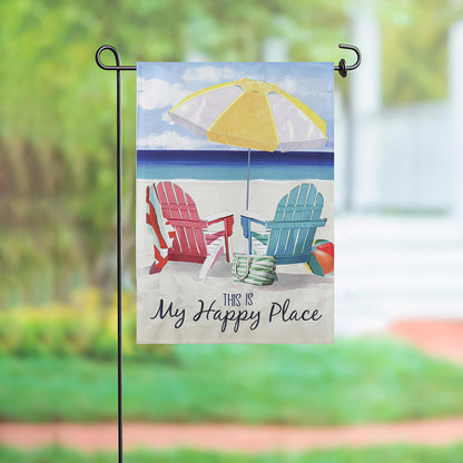Colorful Chairs Garden Linen Flag