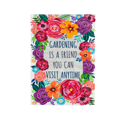 A Garden is a Friend Garden Applique Flag