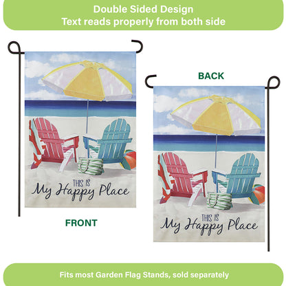 Colorful Chairs Garden Linen Flag