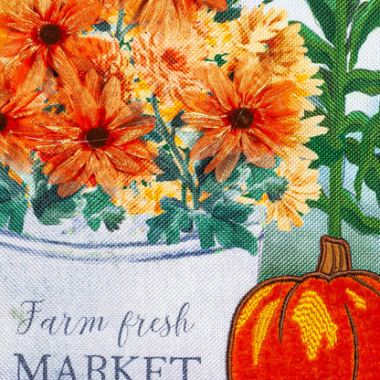 Farm Fresh Market Garden Burlap Flag