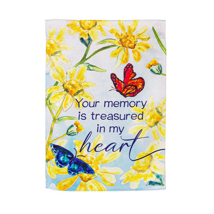Treasured Memories Reversible Suede Garden Flag