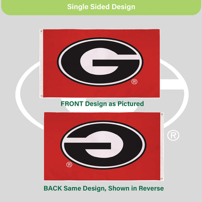 University of Georgia Single Sided Estate Flag with 2 Grommets, 3'x5'