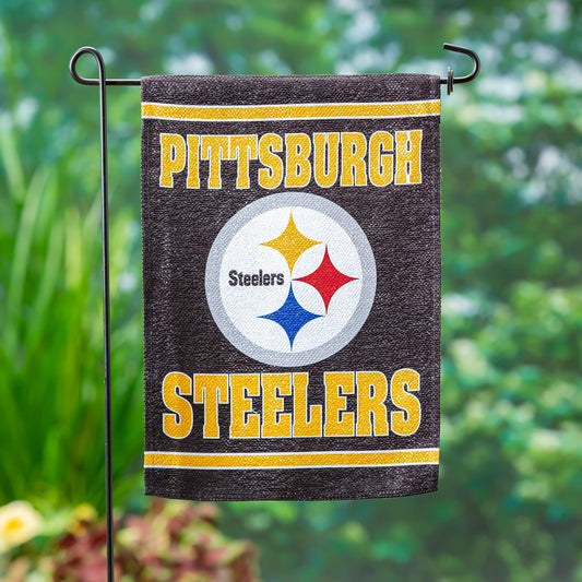 Pittsburgh Steelers Embossed Suede Garden Flag